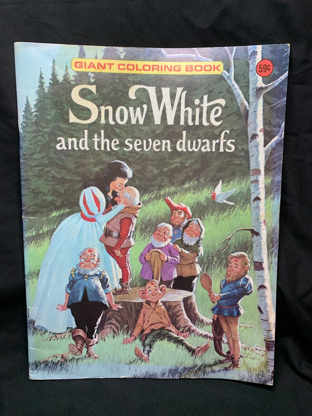 Vintage 1975 Snow White Seven Dwarfs Giant Coloring Book Playmore Unused Rare